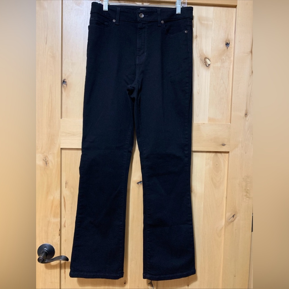 L.L. Bean classic fit boot cut jeans, black size 12